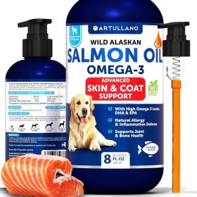 Salmon Oil for Dogs Omega 3 for Dogs 8 FL OZ Wild Alaskan Salmon Fish Oil Natural EPA & DHA Fatty Acids for Skin & Coat Allergy Joint & Bone Health Li Salmon Oil for Dogs Omega 3 for Dogs 8 FL OZ Wild Alaskan Salmon Fish Oil Natural EPA & DHA Fatty Acids for Skin & Coat Allergy Joint & Bone Health Li
